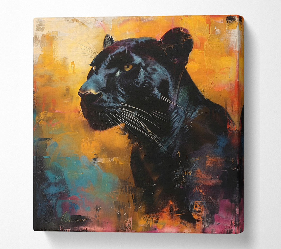  A Canvas Print of Majestic Black Panther Canvas Print
