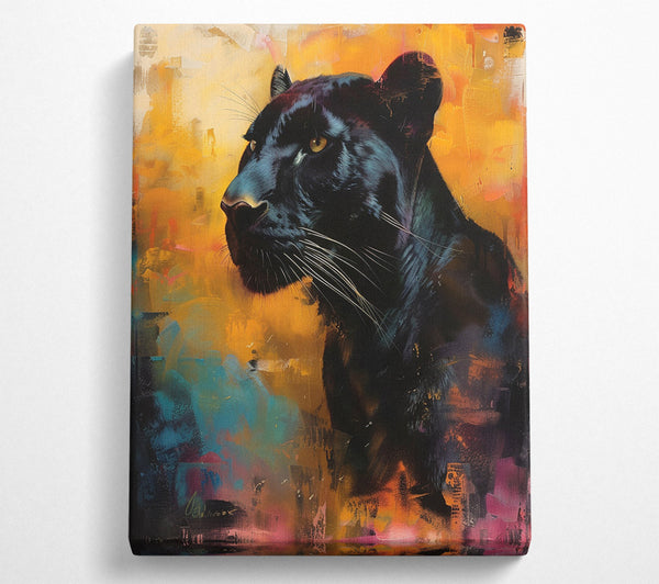  A Canvas Print of Majestic Black Panther Canvas Print