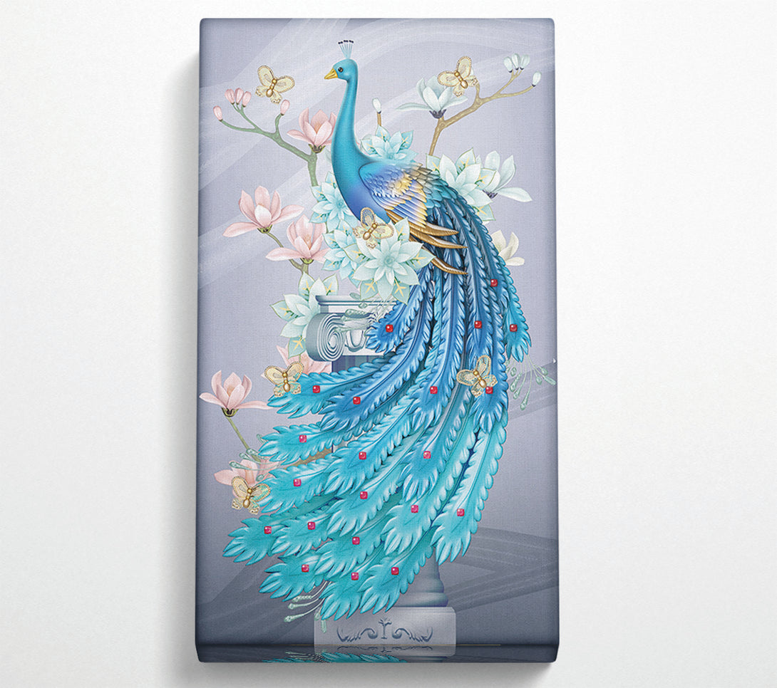  A Canvas Print of Majestic Blue Peacock Canvas Art