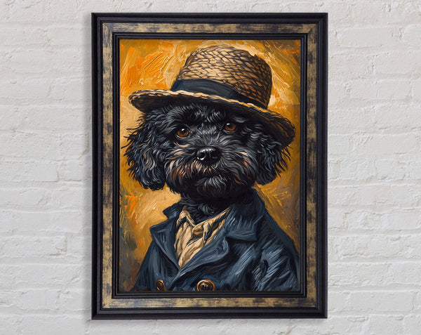 Malitpoo With A Hat On Framed Print