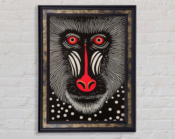 Mandrill Painting Framed Print
