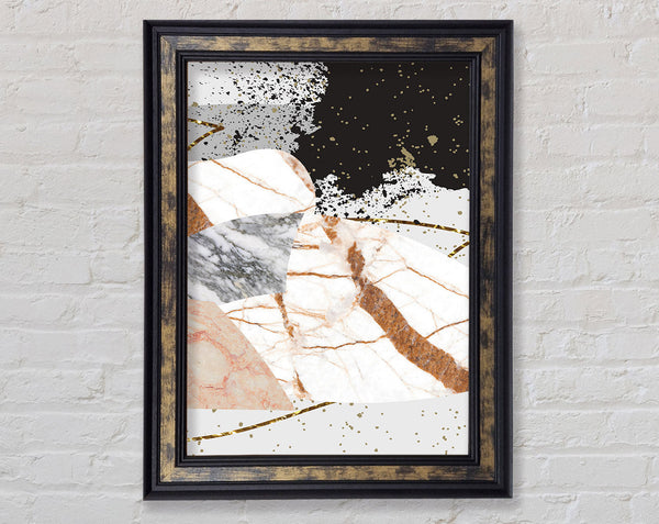 Marble Disortion Framed Print