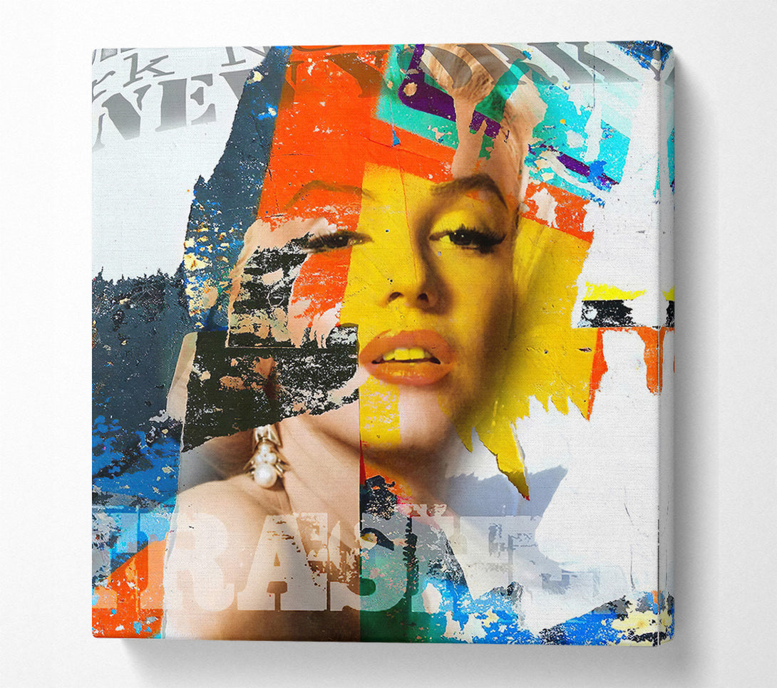  A Canvas Print of Marilyn Monroe Contrast Canvas Art