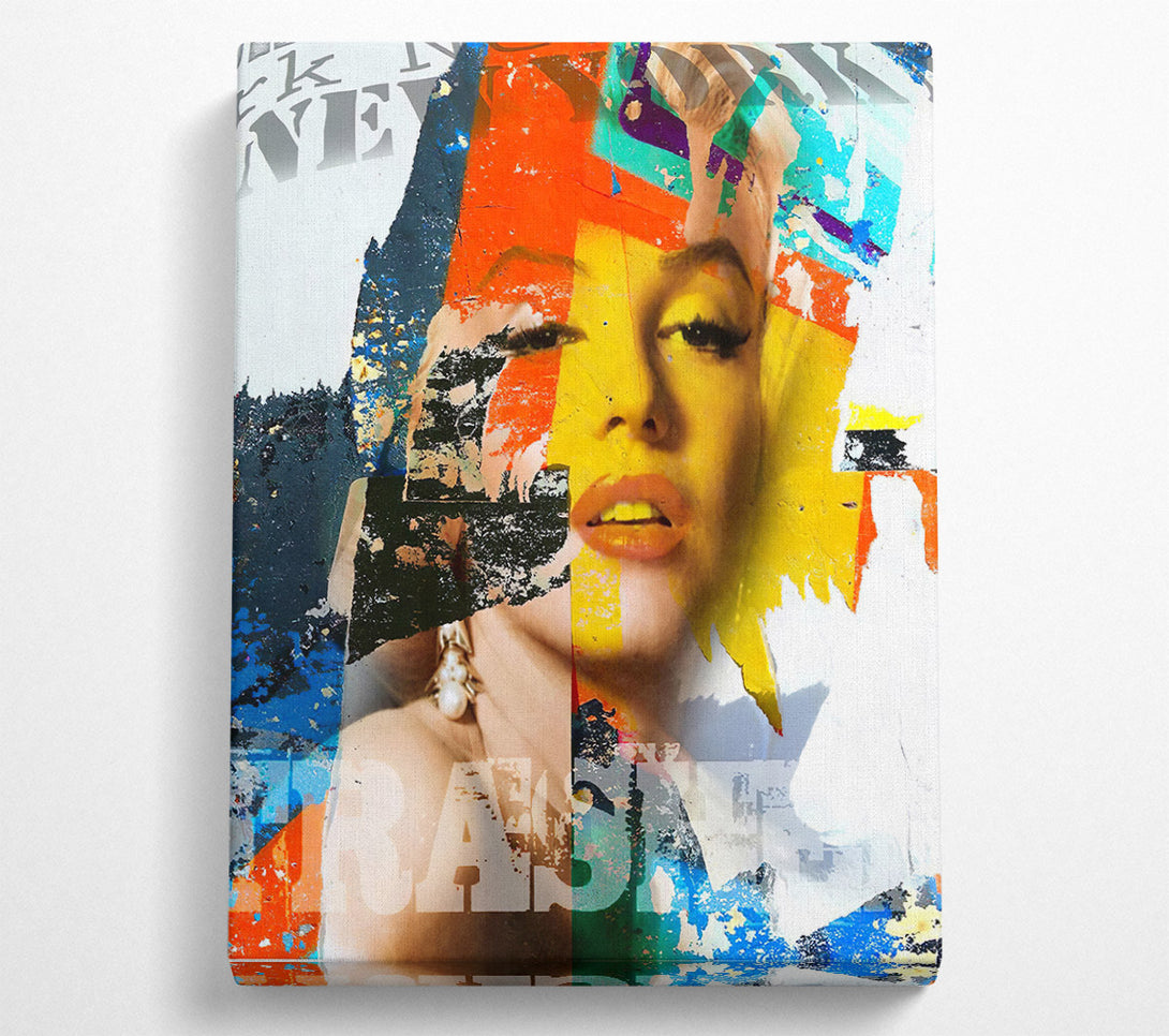  A Canvas Print of Marilyn Monroe Contrast Canvas Art
