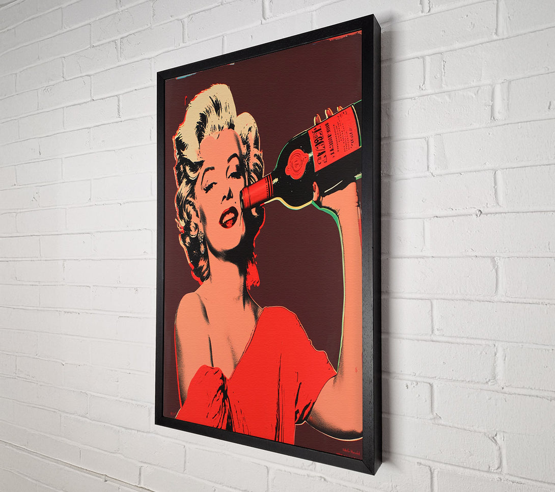  A Canvas Print of Marilyn Monroe Wine Canvas Wall Art