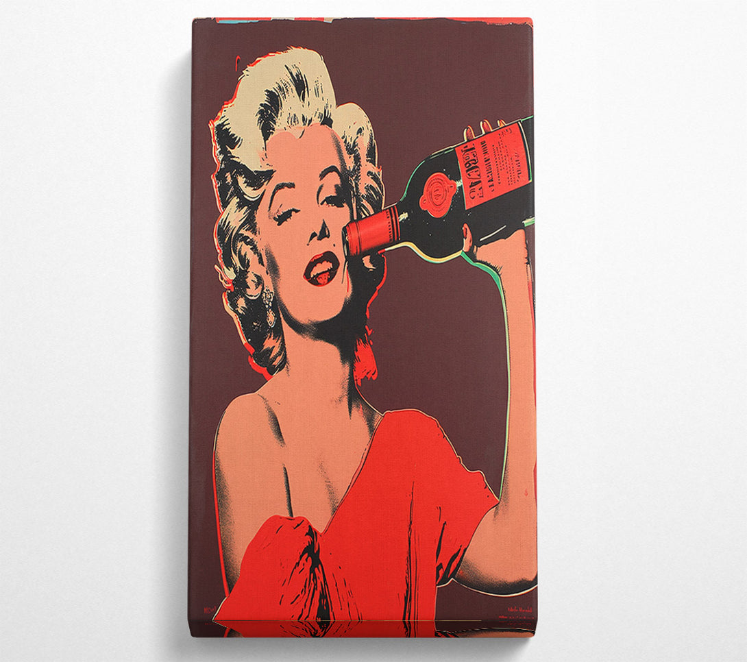  A Canvas Print of Marilyn Monroe Wine Canvas Wall Art