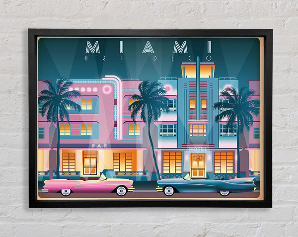 Miami Art Deco Framed Print