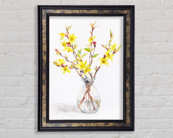 Mini Daffodils In A Vase Framed Print