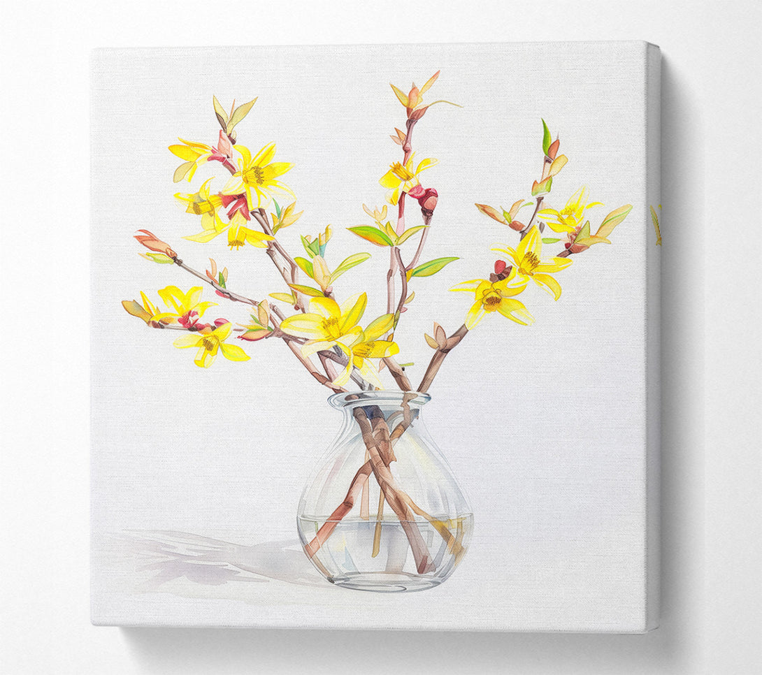  A Canvas Print of Mini Daffodils In A Vase Canvas Art