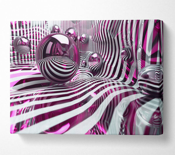 A Canvas Print of Mirror Spheres Canvas Print
