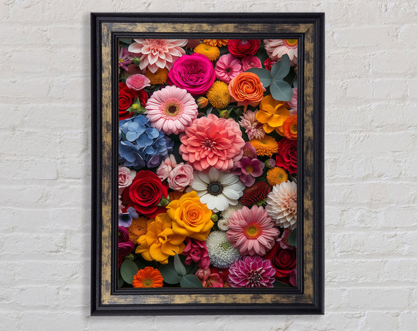 Mix Of Florists Flowers Framed Print