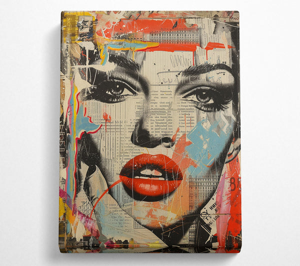  A Canvas Print of Model Graffiti Canvas Print