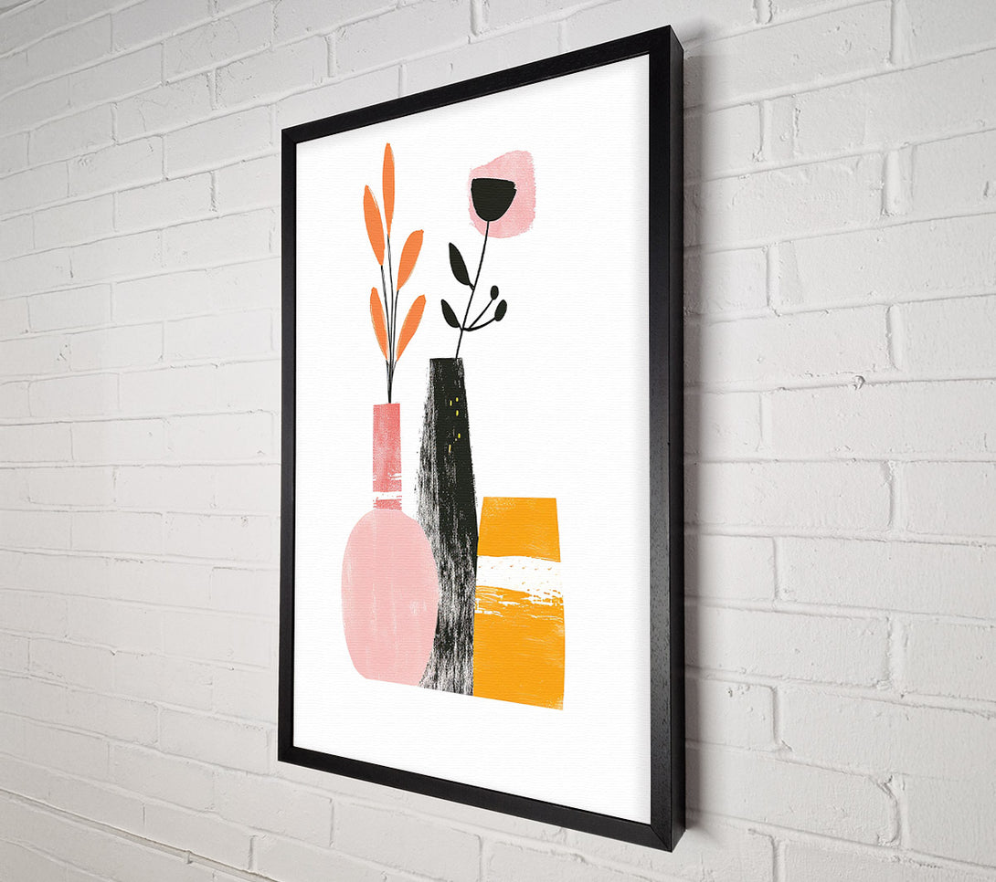  A Canvas Print of Modern Boho Vases Canvas Wall Art