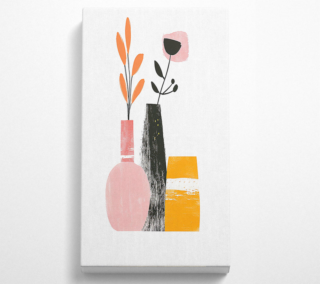  A Canvas Print of Modern Boho Vases Canvas Wall Art