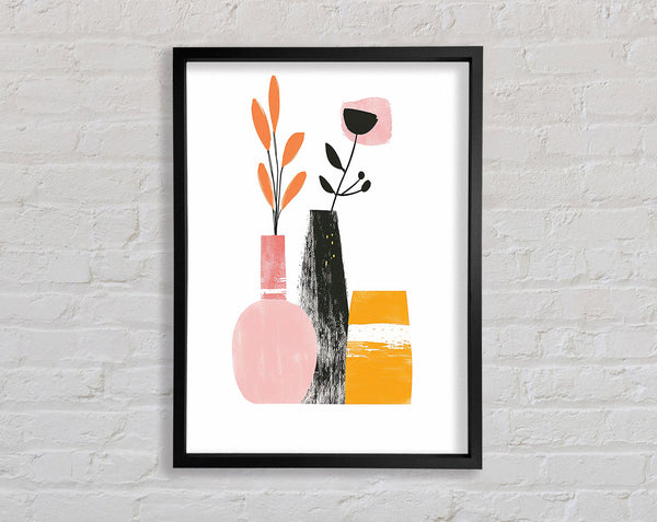 Modern Boho Vases Framed Print