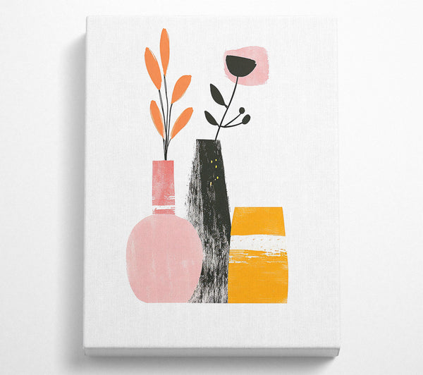  A Canvas Print of Modern Boho Vases Canvas Wall Art