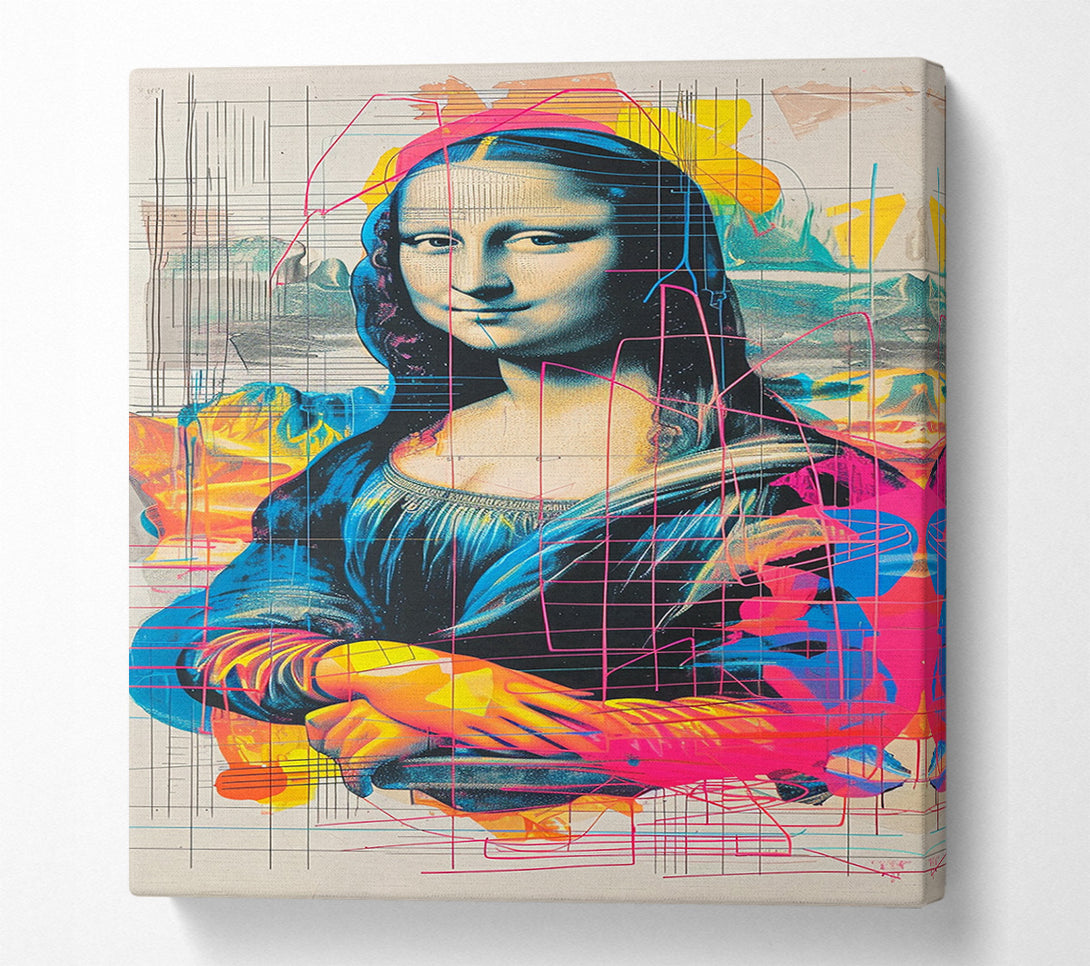  A Canvas Print of Modern Mona Lisa Canvas Wall Art