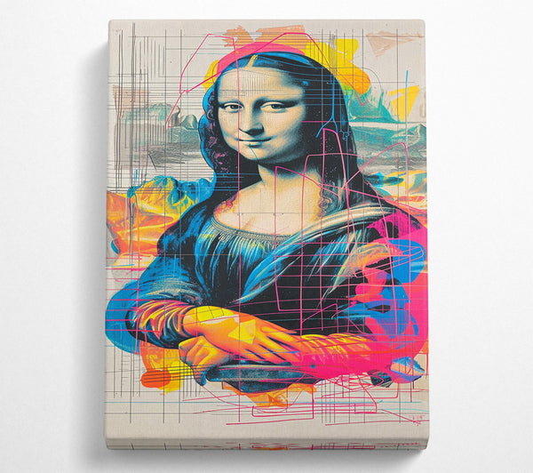  A Canvas Print of Modern Mona Lisa Canvas Wall Art