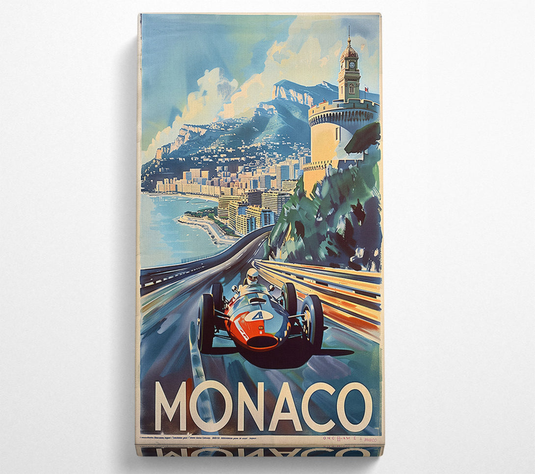  A Canvas Print of Monaco Vintage F1 Canvas Art