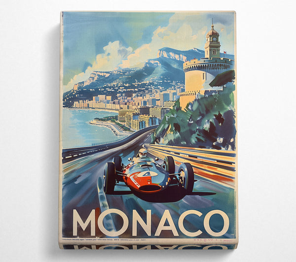  A Canvas Print of Monaco Vintage F1 Canvas Art
