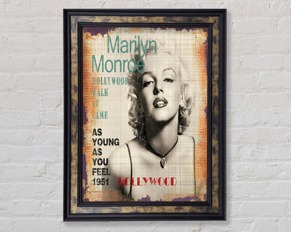 Monroe Hollywood Framed Print