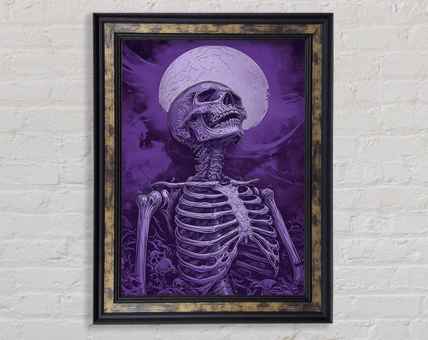 Moonlit Skeleton Framed Print