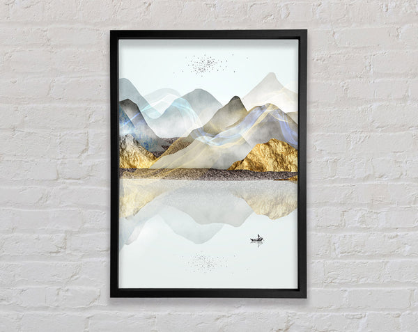 Mountains On The Horizon Framed Print