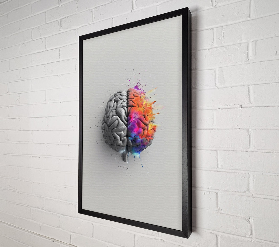  A Canvas Print of Neon Brain Canvas Art