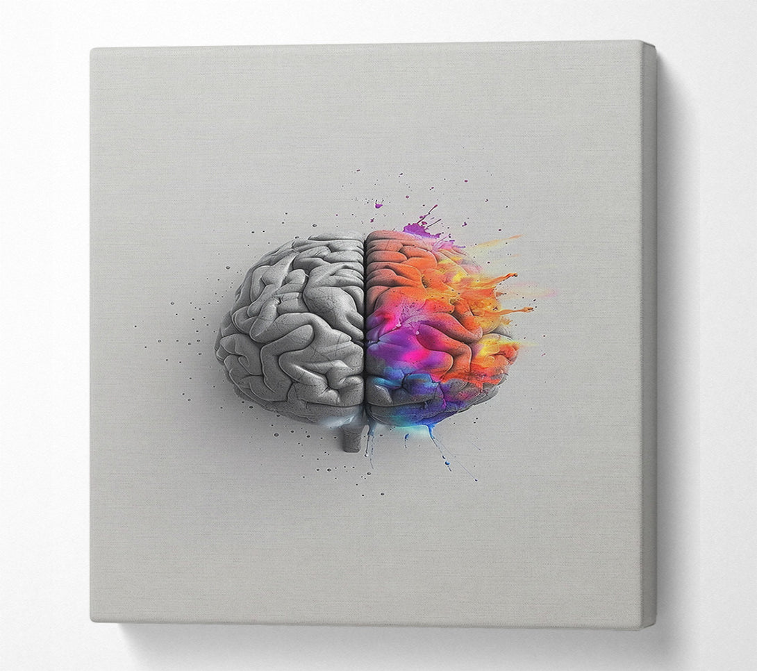  A Canvas Print of Neon Brain Canvas Art