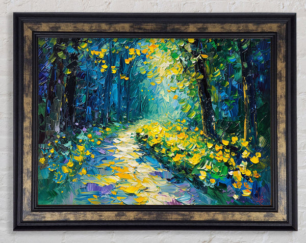 Oil Painting Woodland Framed Print