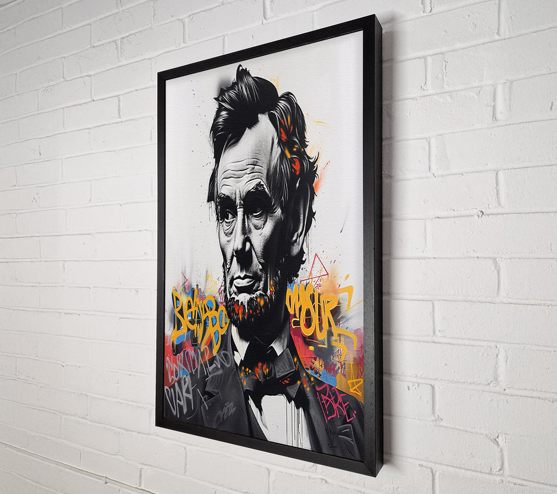  A Canvas Print of Old Abe Graffiti Canvas Print