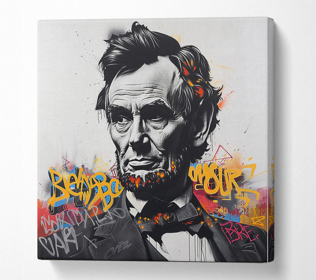  A Canvas Print of Old Abe Graffiti Canvas Print