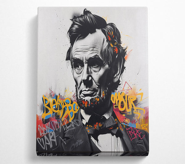  A Canvas Print of Old Abe Graffiti Canvas Print