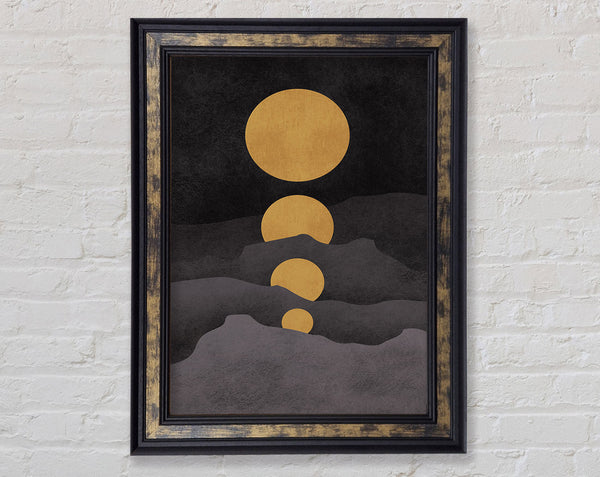 Orange Circles Framed Print