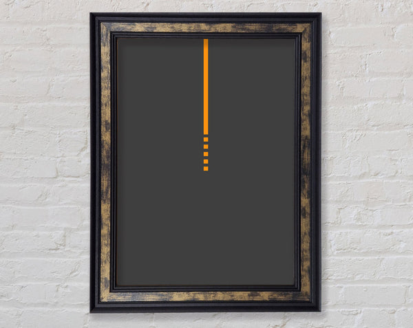 Orange Line With Dots Framed Print