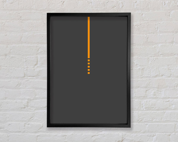 Orange Line With Dots Framed Print