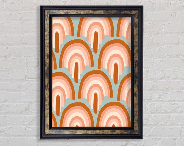 Orange Rainbows Framed Print