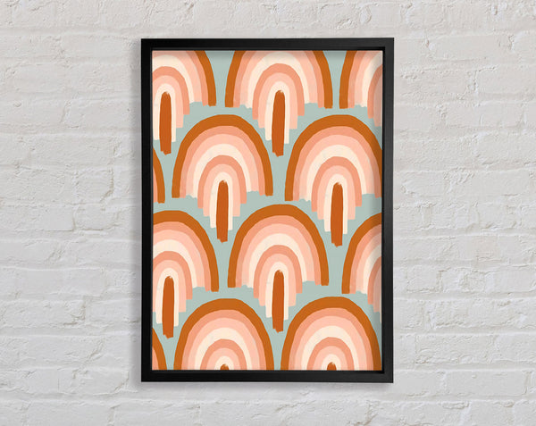 Orange Rainbows Framed Print