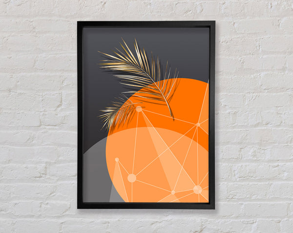 Orange Sphere Jungle Framed Print