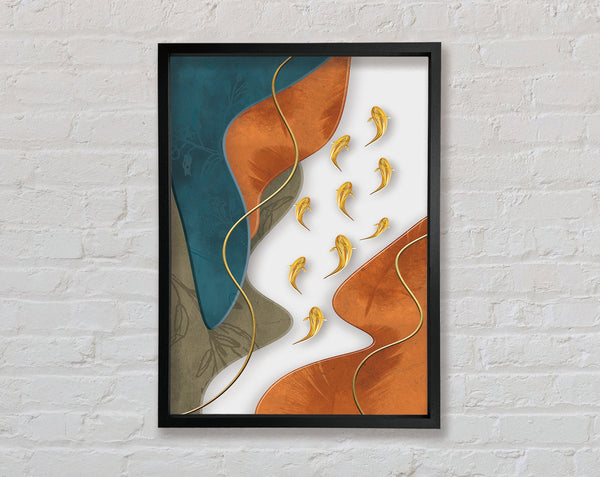 Orange  Blue And Gold Fish