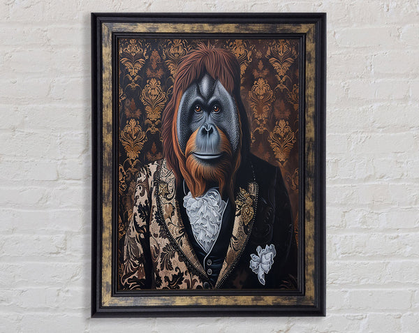 Orangutan Smart Suit Framed Print