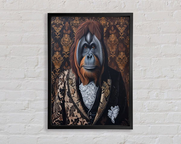 Orangutan Smart Suit Framed Print