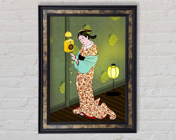 Oriental Clock Framed Print