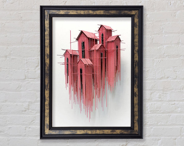 Paint Drip Tower Framed Print