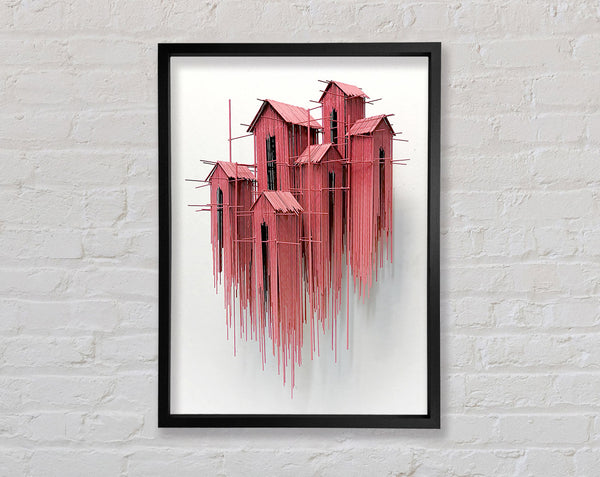 Paint Drip Tower Framed Print