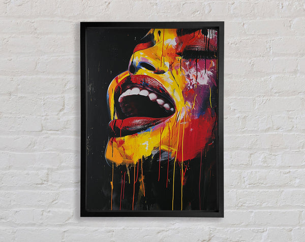 Paint Dripping Woman Framed Print