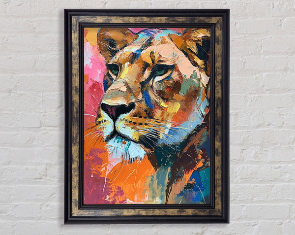 Paint Lioness Framed Print