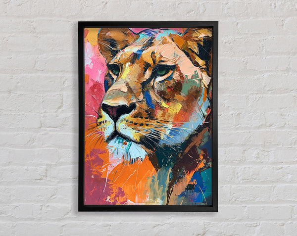 Paint Lioness Framed Print