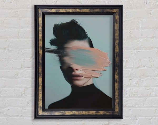 Paint Smear Model Framed Print