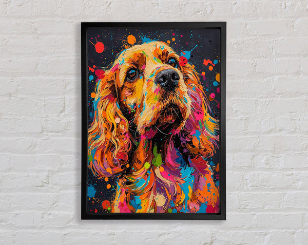 Paint Splatter Dog Framed Print